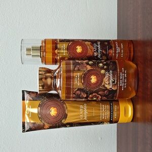 Bath & Body Works GLAZED PUMPKIN 3 Piece Body Care Bundle Set